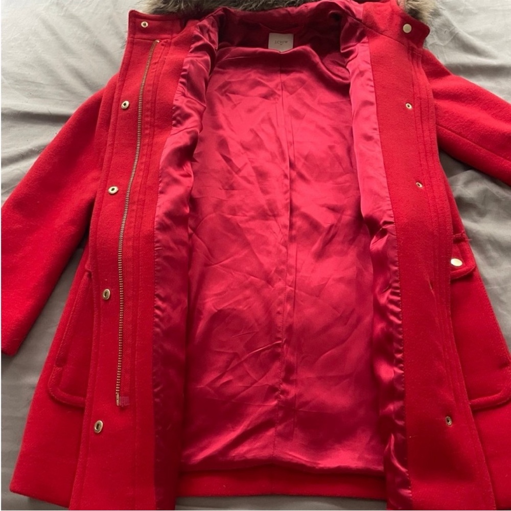 J.Crew Red Chateau Parka Wool-blend Coat 6 - Picture 4 of 10